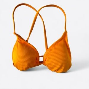 Wild Fable Ribbed Triangle String Bikini Top